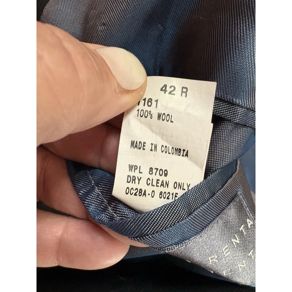 Oscar‎ De La Renta Components Men's Blazer Sports Jacket Black Wool Size 42R